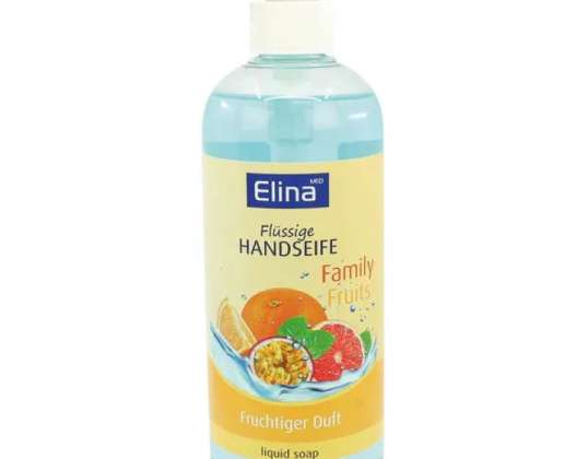 Elina 500ml Family Liquid Cleanser Jabón Suave para la Higiene Diaria