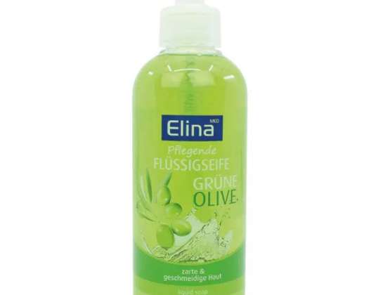 Elina Olive Liquid Soap 300ml with Dispenser – Gentle Care for All Skin Types
