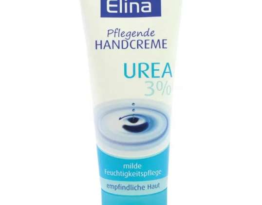 Elina Sensitive Handcrème met 3 Ureum 75ml Tube Moisturizing voor de gevoelige huid