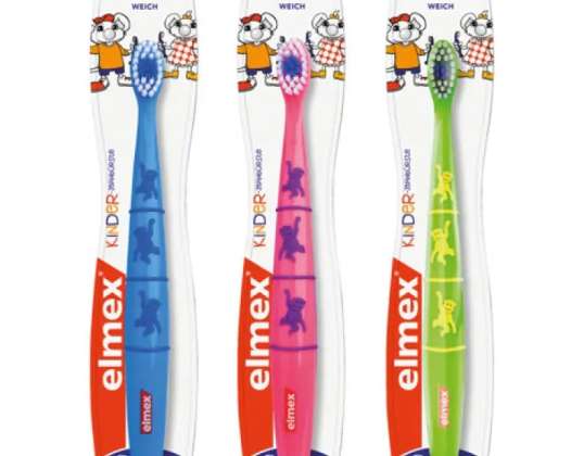 Elmex kindertandenborstel zacht voor tandvlees voor effectieve pediatrische tandheelkundige zorg