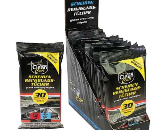Vehicle Cleaning Wipes ALL IN ONE CLEAN Car Plate 30 Pieces 18x16cm