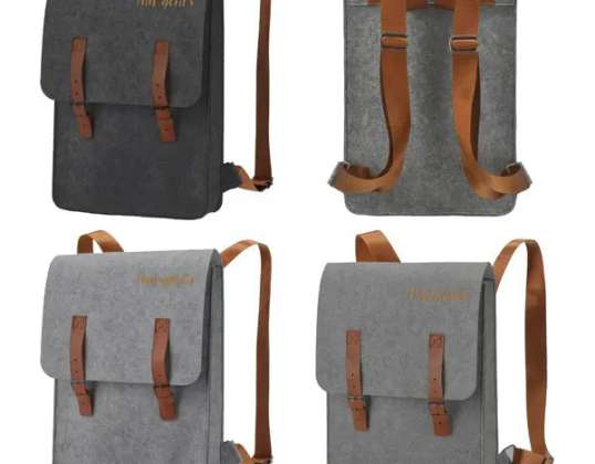 Zaino in feltro in set da 4 Robusto e Moderno 27 5x36cm