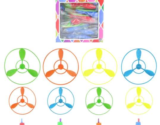 Flying Saucers Set 2 Pieces with Launcher 4 Different Colors Outdoor Toys for Kids