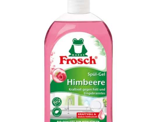 Frosch 500 ml málna öblítő gél pH-jú bőrsemleges gyengéd tisztító és friss illat