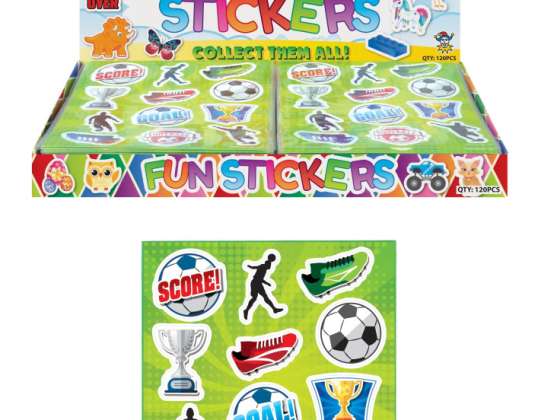 Voetbal Stickers Set 10x11 5 cm 12 Stuks Per Kaart – Kids Decoratie Stickers