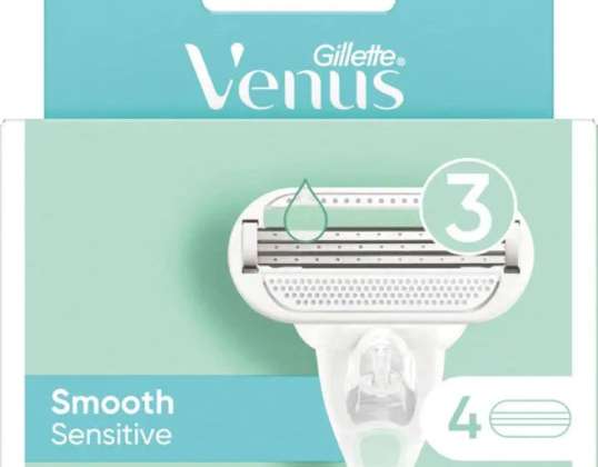 Gillette Venus Extra Smooth Sensitive Naisten partaterät 4 Pakkaus Hellävarainen parranajo