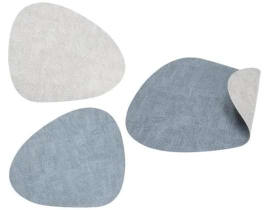 Modern placemat made of PVC Stone Blue/Grey mottled Robust & easy-care Stylish table mat