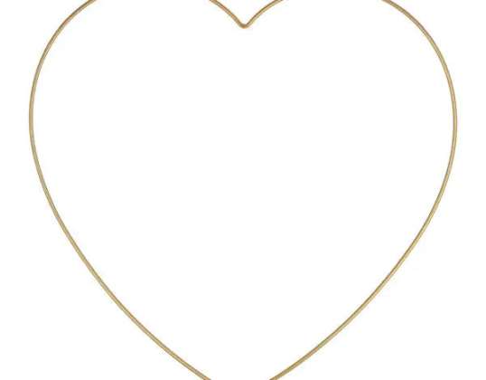 Stort hjärta för upphängning av DIY gulddekor ca 50x48cm Perfekt för hem och evenemang