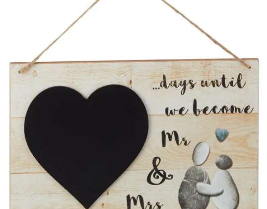 Vjenčana ploča za pisanje od drva 20x30cm Individualizirajte svoje vjenčanje iz snova!
