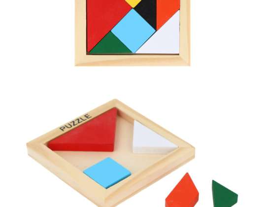 Puzzle in legno 7 pezzi 9 5x10x1 5 cm Giocattoli Educativi per Bambini e Bambine