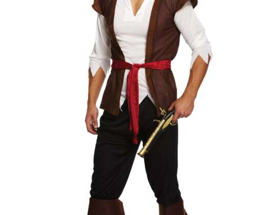 Caribbean Pirate Costume for Adults Men's Pirate Outfit Full Set