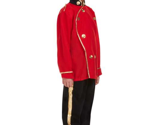 Kids Costume Busby Guard Uniform Barnebarn 4 6 år Carnival Disguise