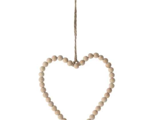 Kleiner Perlenherz Hänger  Dekoratives Herzornament  12cm