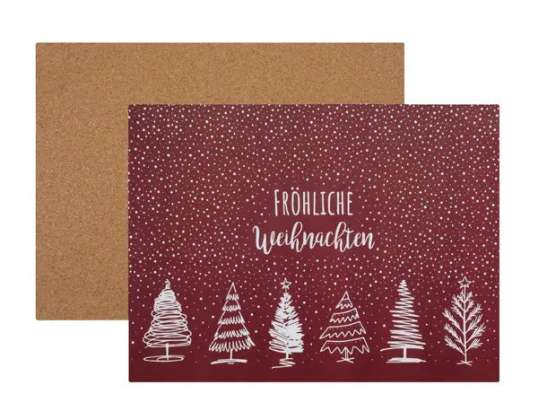 Cork placemat with fir motif heat-resistant 40x30cm