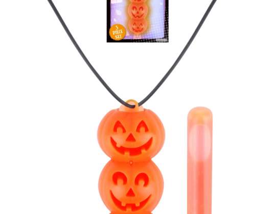 Zucca luminosa sull'appendiabiti - Ciondolo per gioielli di Halloween