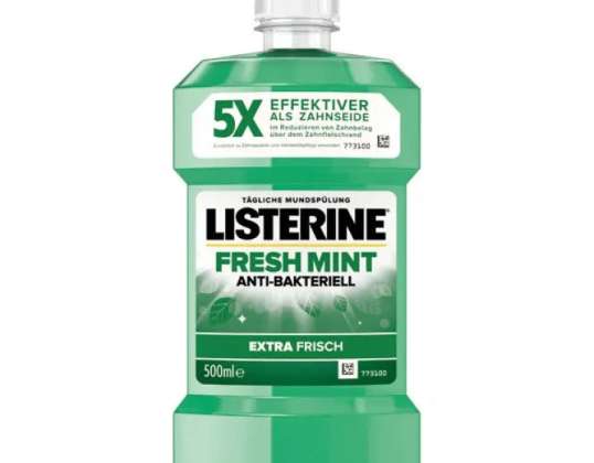 Listerine Bain de bouche Menthe Fraîche 500ml – Protection respiratoire longue durée