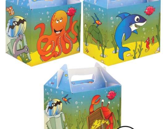 Lunch Box Deniz Yaratıkları Bento Box 14x9 5x12cm Sızdırmaz Çocuk Öğle Yemeği Kutusu Seti