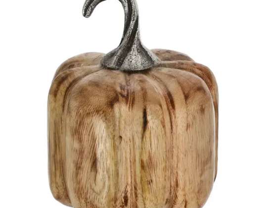 Mango wood pumpkin approx. 15cm high Rustic autumn decoration element