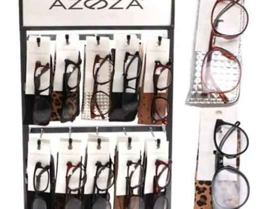 Modieuze leesbrillencollectie 60 stuks met metalen standaard Veelzijdige visuele hulpmiddelen