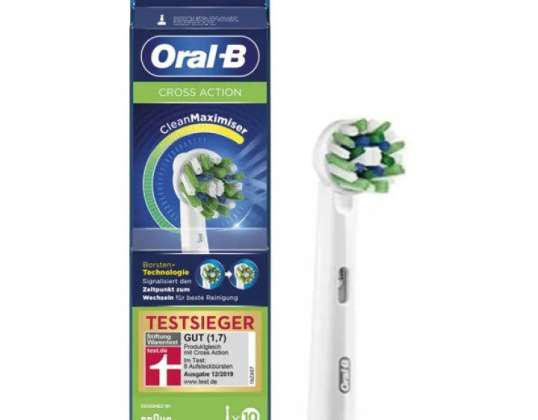 Oral B Cross Action børstehoder 10 Pack - Dyp rensing og fjerning av plakk