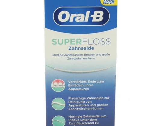 Oral B Super Floss 50 voorgesneden strengen Effectieve reiniging