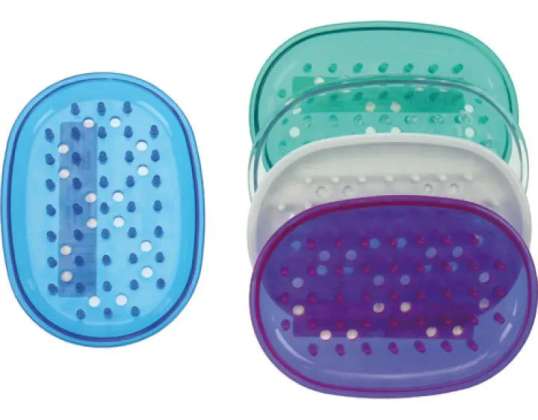 Oval gummi sæbebakke 12x8cm holdbar sæbeholder til badeværelse vask organisation