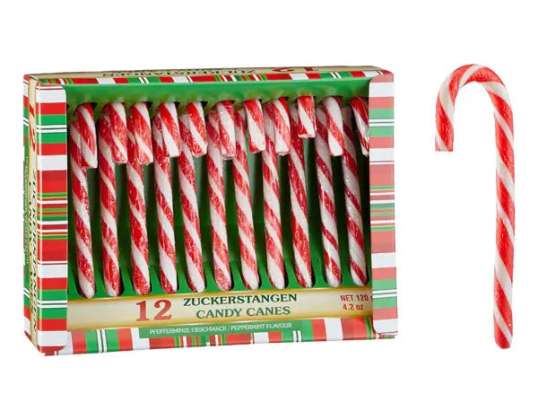 Peppermint Zuckerstangen  12 Stück  je 10g – Festliche Süßigkeiten