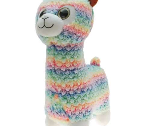 Llama arcoíris de peluche Gino 60 cm
