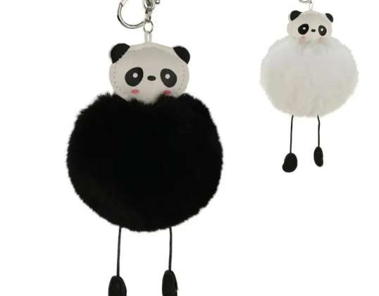 Puschel Panda &quot;Bobo&quot; 10 cm su raktų pakabuku