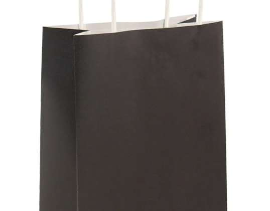 Schwarze Tragetasche mit Griff  14x21x7 cm  praktisch und stilvoll