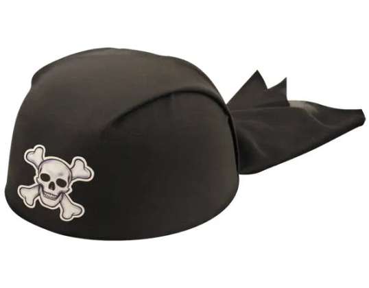 Cappello Bandana Pirata Nero per Bambini 17 cm | Accessori per costumi da pirata per bambini