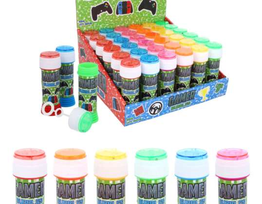Sæbebobler legetøjssæt 50 ml med puslespil - 6 farver børns sæbebobler