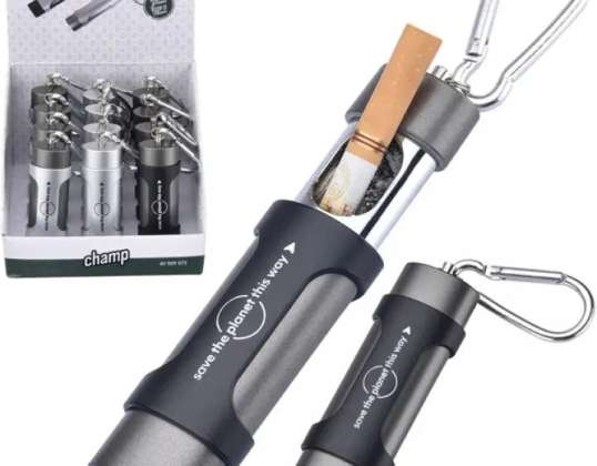 Cendrier de poche portable avec mousqueton Pratique et robuste