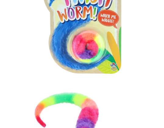 Twisty Wurm Spielzeug 20 cm  Regenbogenfarben  flexibles Sinnesspielzeug für Kinder