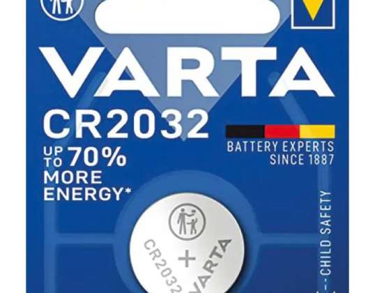 Varta CR2032 Lithium Button Cell Bateria Single Pack no cartão