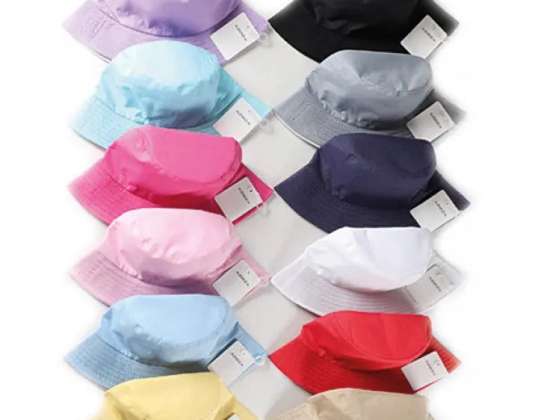 Versatile Unisex Sun Hats in Size 59 Solid Color Hats 12 Pack Assorted