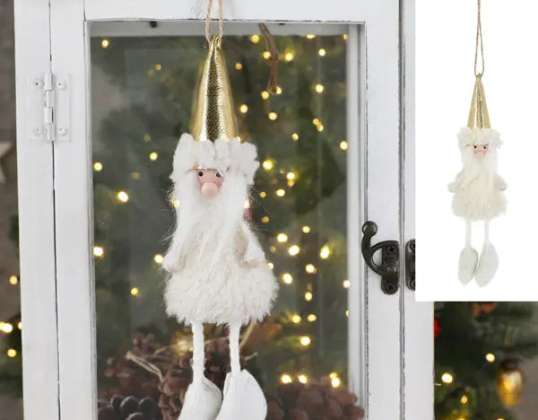 Pendentif Père Noël Or blanc Longueur env. 20 cm