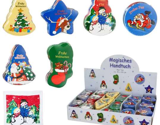 Magische Kerst Handdoekenset 6 Stuks 30x30 cm Feestelijke Decoratie