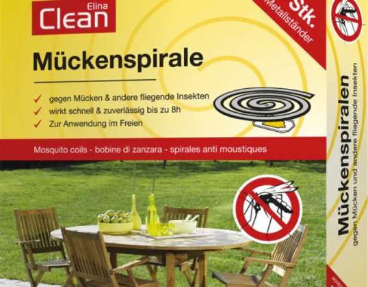 Citronella Mosquito Repellent Spirals 10 Pack of 2 Holders Effective Repellent