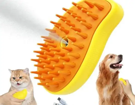 Electric Pet Brush with Spray PETSTEAM