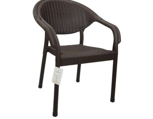 Cadeira de polipropileno para uso profissional e doméstico Look bamboo