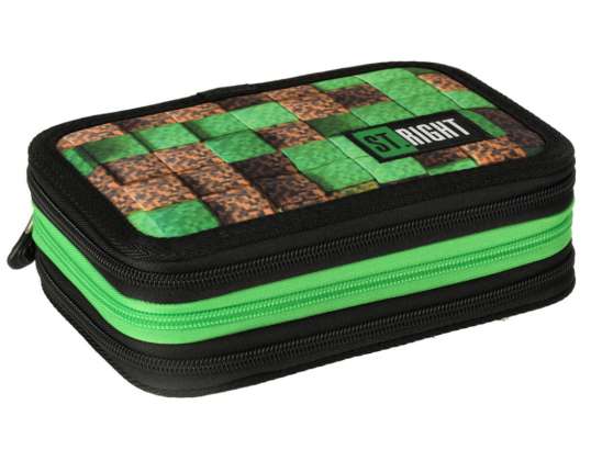 Pencil case with accessories triple Pixel Cubes