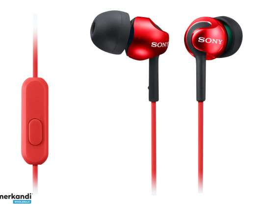 Sony MDR-EX110APR Koptelefoon met microfoon Rood MDREX110APR.CE7