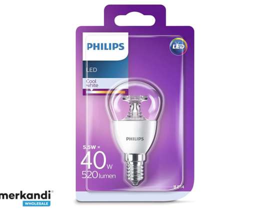Philips LED Cool White E14 5,5W = 40W 520 Lumen (1 stk.)
