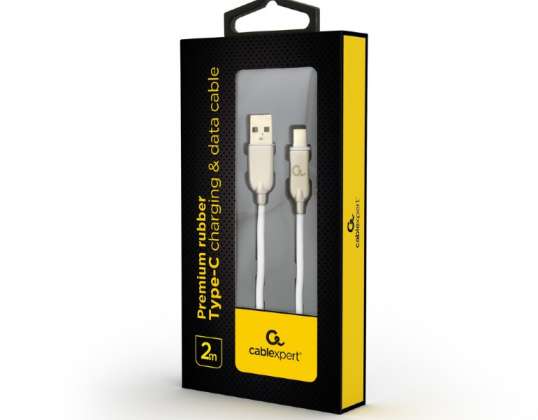 CableXpert Type-C USB nabíjecí a datový kabel 2 m bílý CC-USB2R-AMCM-2M-W