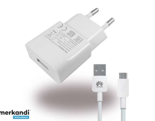 Huawei laadija/adapter + mikro USB kaabel 1000mA Valge HULGI - HW-050100E01