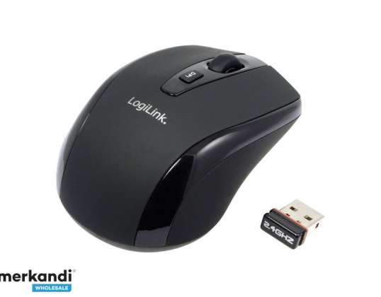 LogiLink 2 4GHz Bezprzewodowa mysz podróżna Micro Czarna ID0031