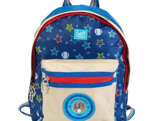 Lief! Niebieskie plecaki dla chłopców z nadrukiem gwiazdek
