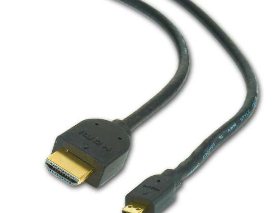 CableXpert HDMI мъжки към микро D-мъжки черен кабел 1.8 m CC-HDMID-6