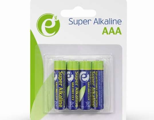 EnerGenie AAA alkaliske batterier 4-pakning EG-BA-AAA4-01